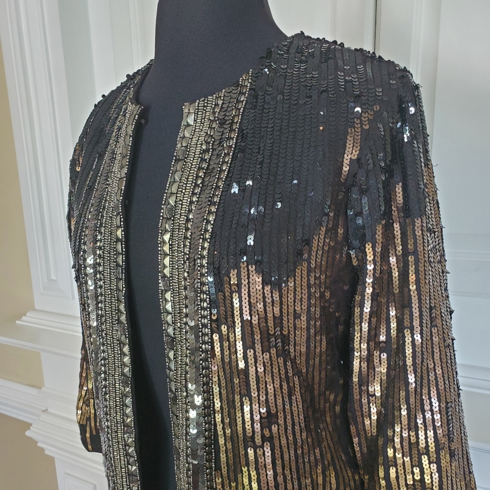Chico's Sequin Evening Cropped Jacket - image 4